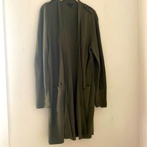 Talbots Duster Cardigan with Double Front Pockets - Size Large